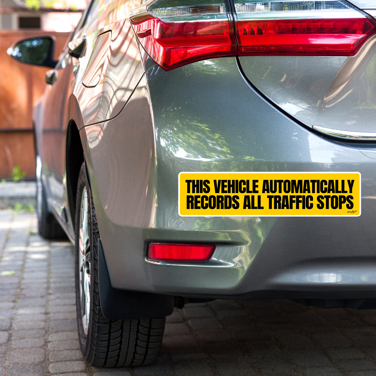 This Vehicle Records All Traffic Stops Bumper Stickers