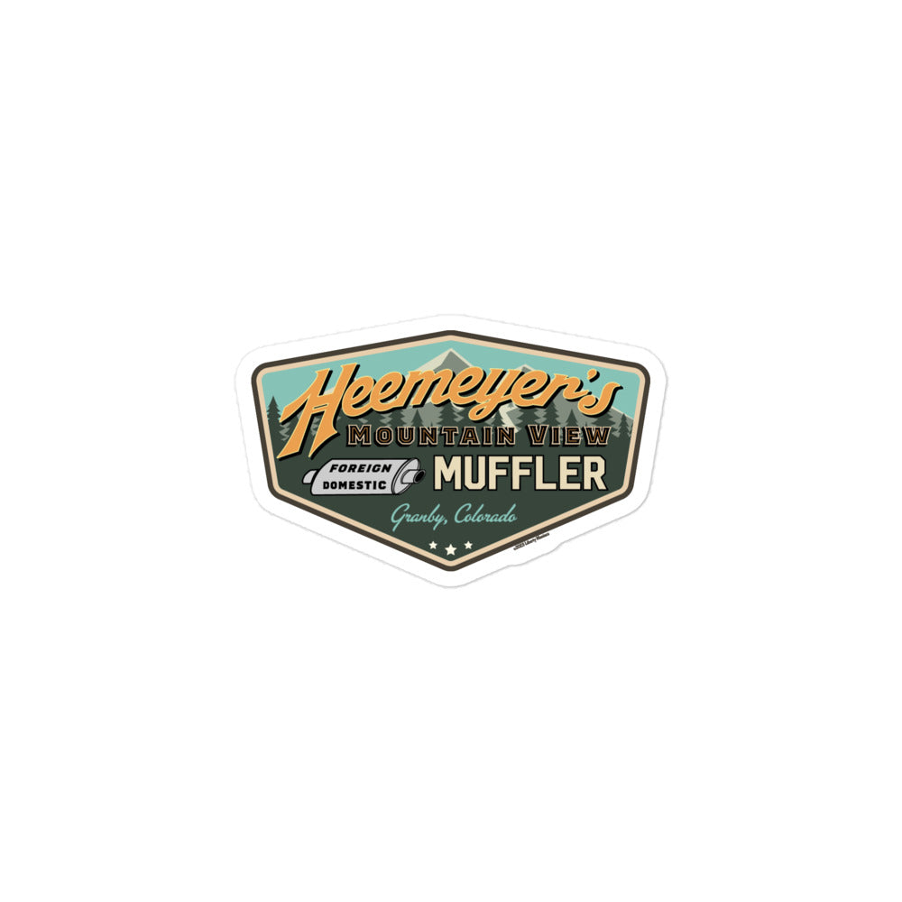 Heemeyer's Mountain View Muffler Sticker