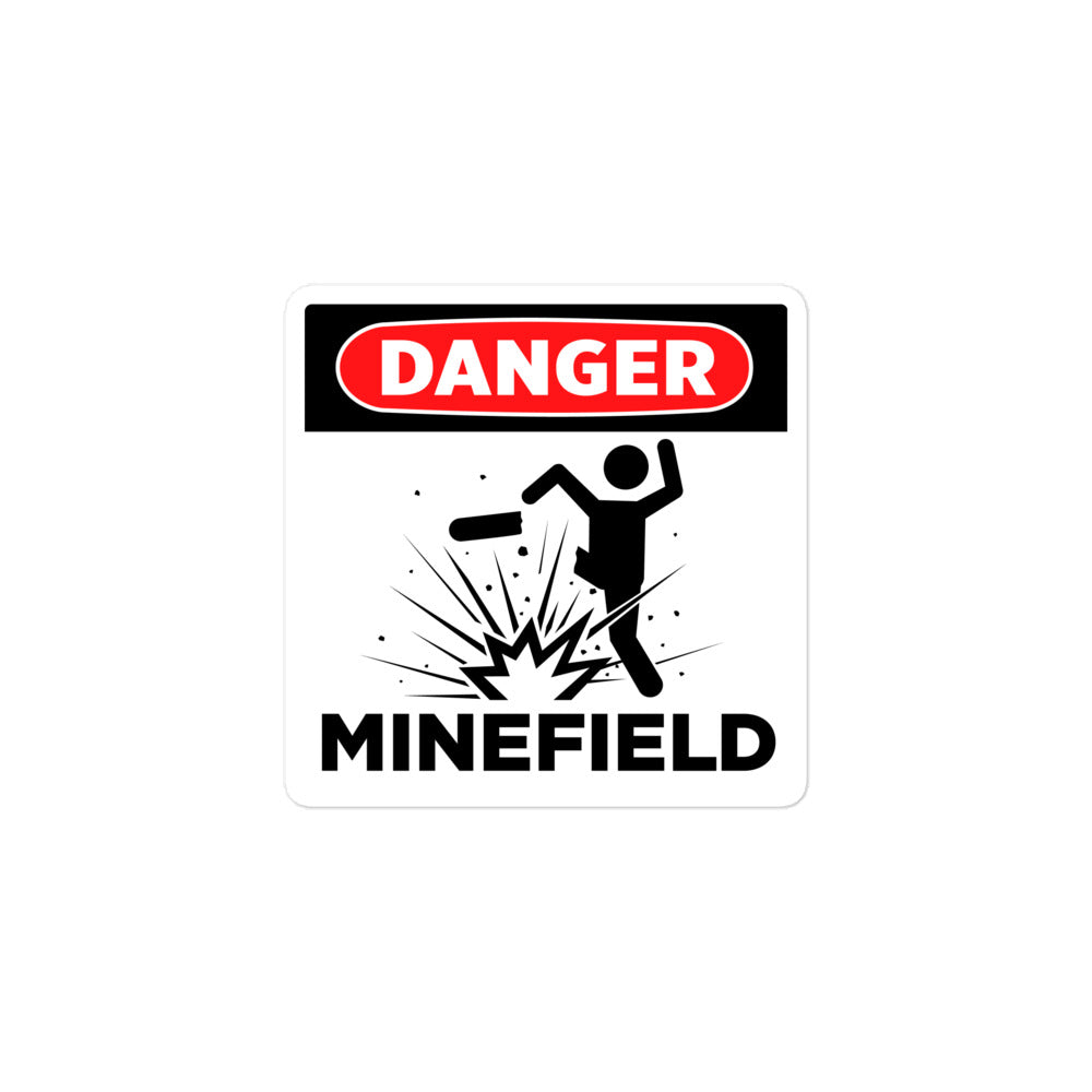 Danger Minefield Sticker