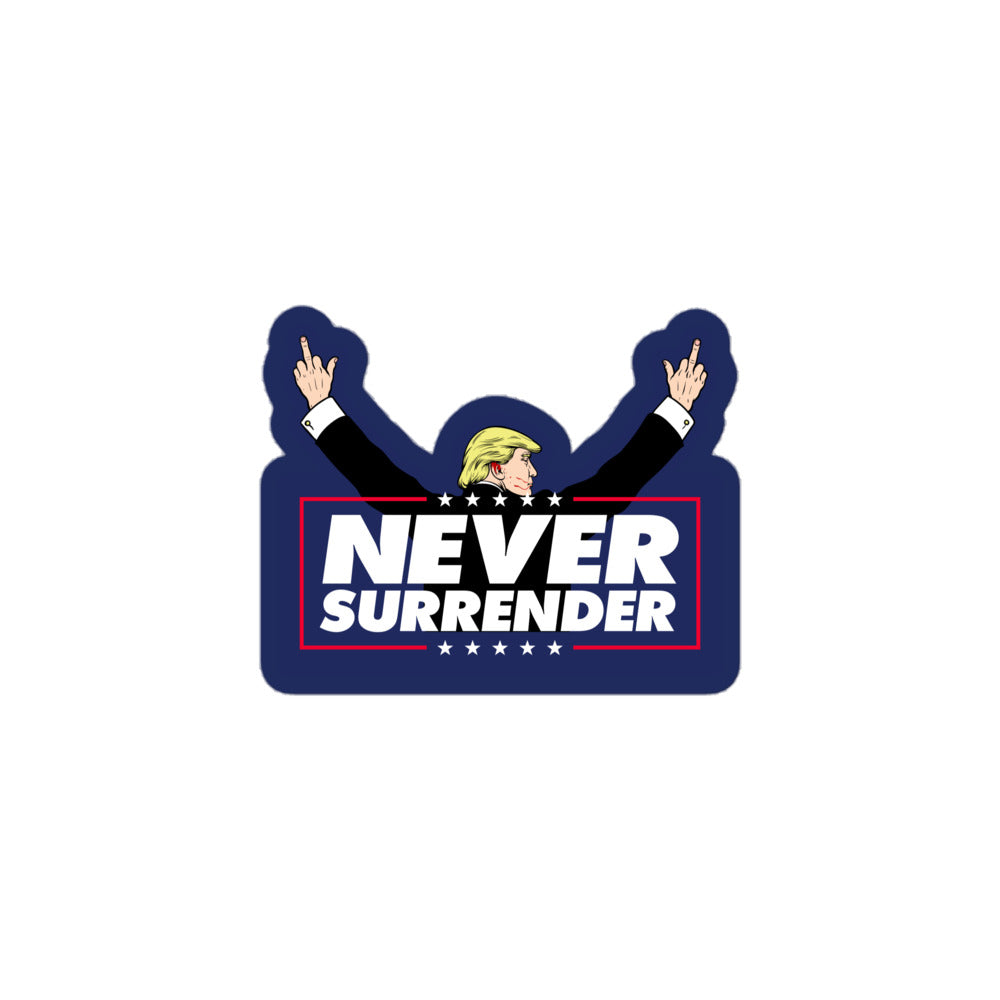 Trump Never Surrender Bloody Ear Sticker