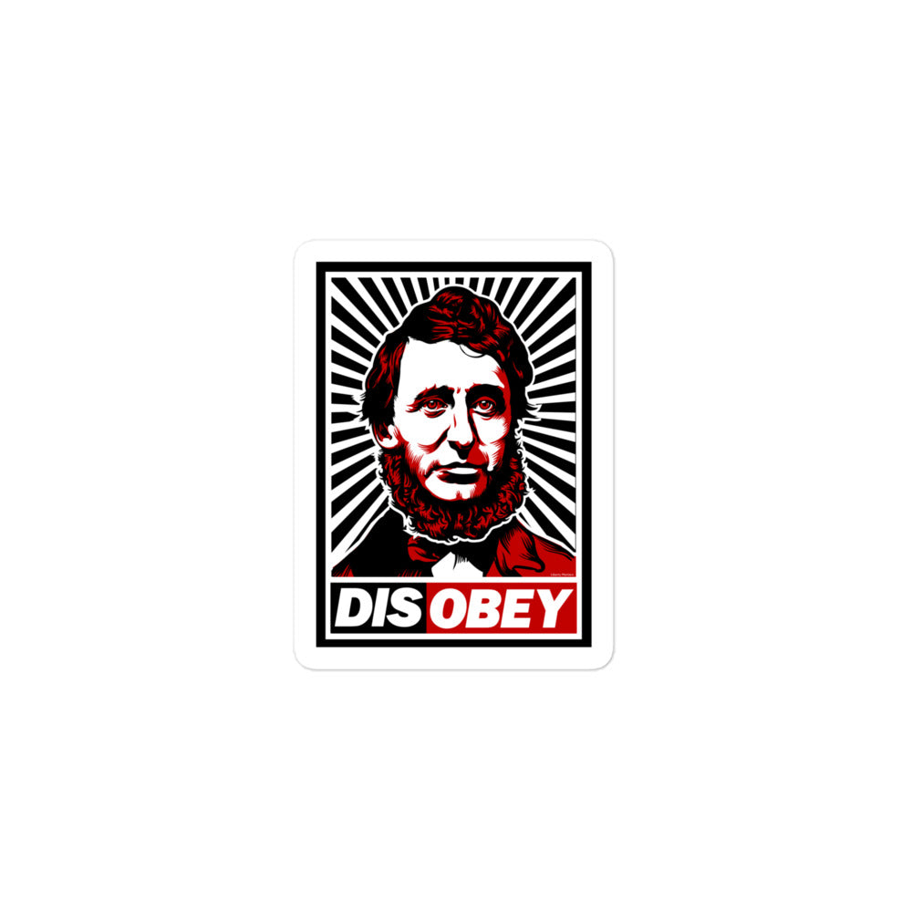 Henry David Thoreau Disobey Stickers