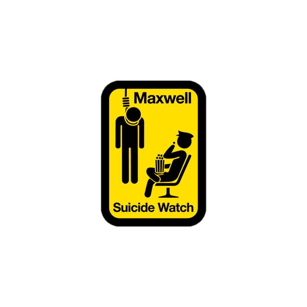 Ghislaine Maxwell Suicide Watch Sticker