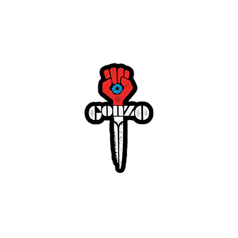 Gonzo Journalism Black Sticker