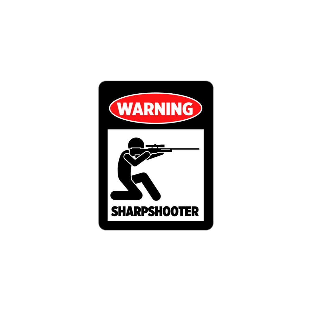 Warning Sharpshooter Sticker