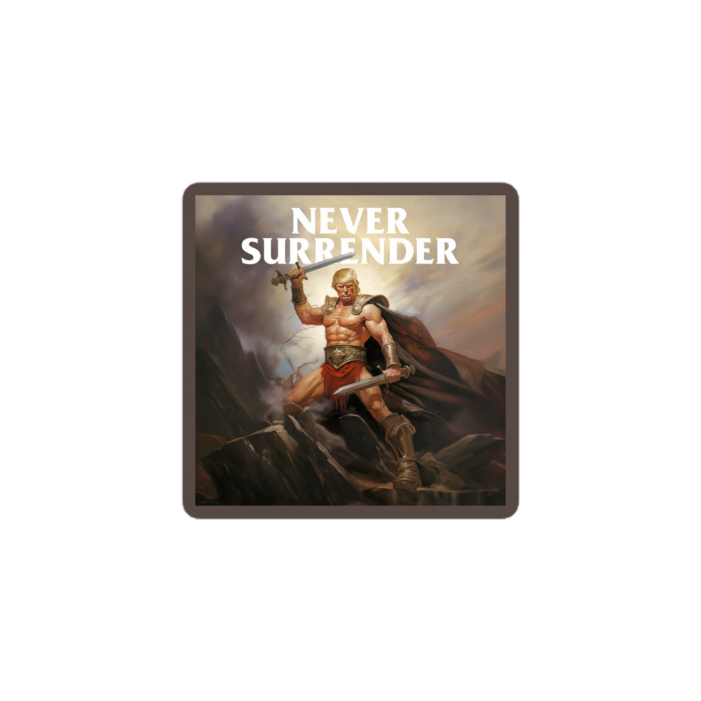 Warrior Trump Never Surrender Sticker