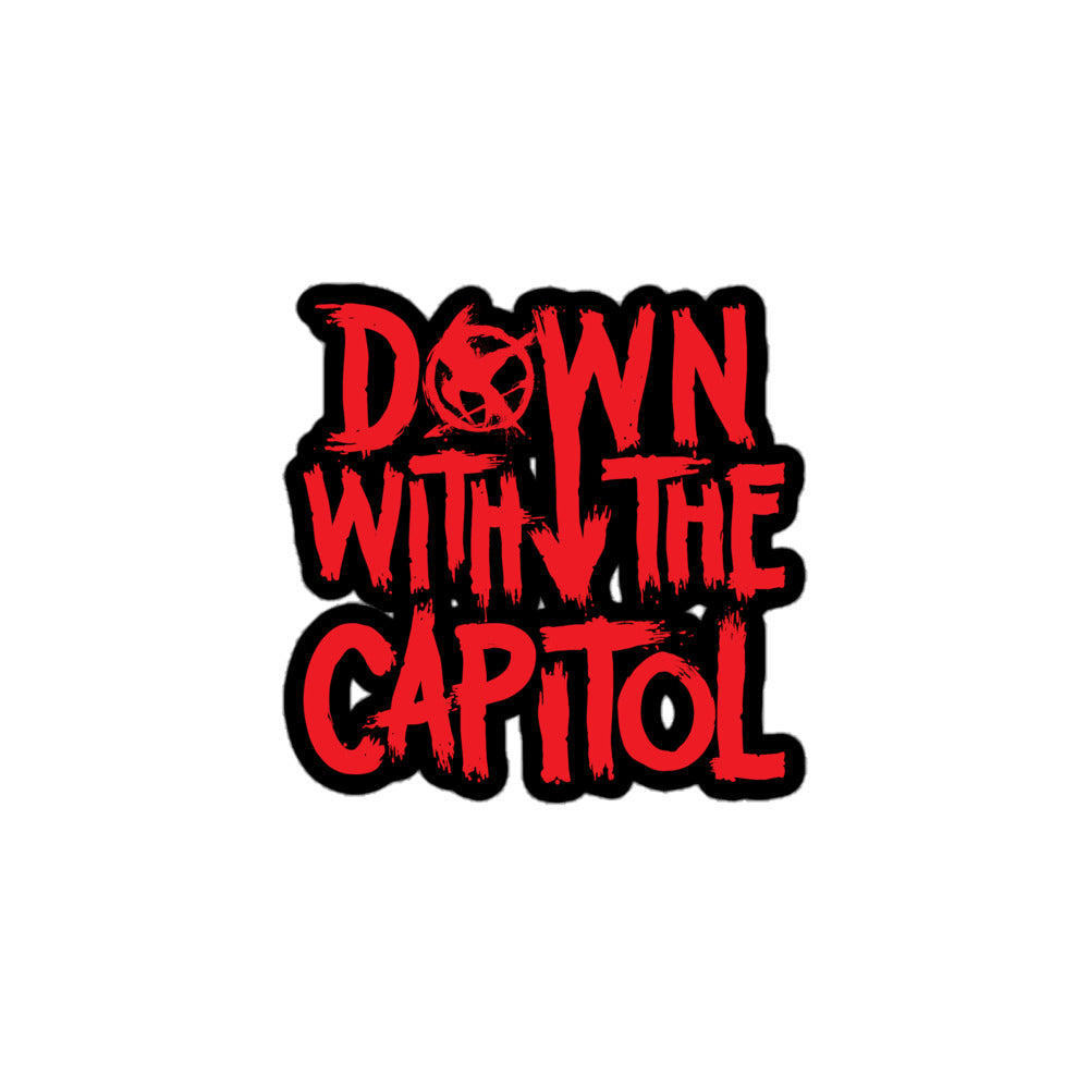 Down With the Capitol The Rebellion Sticker