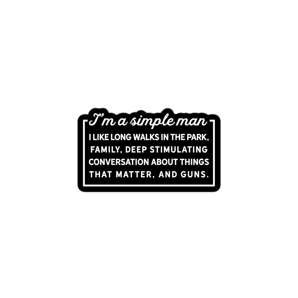 Simple Man Sticker - Liberty Maniacs