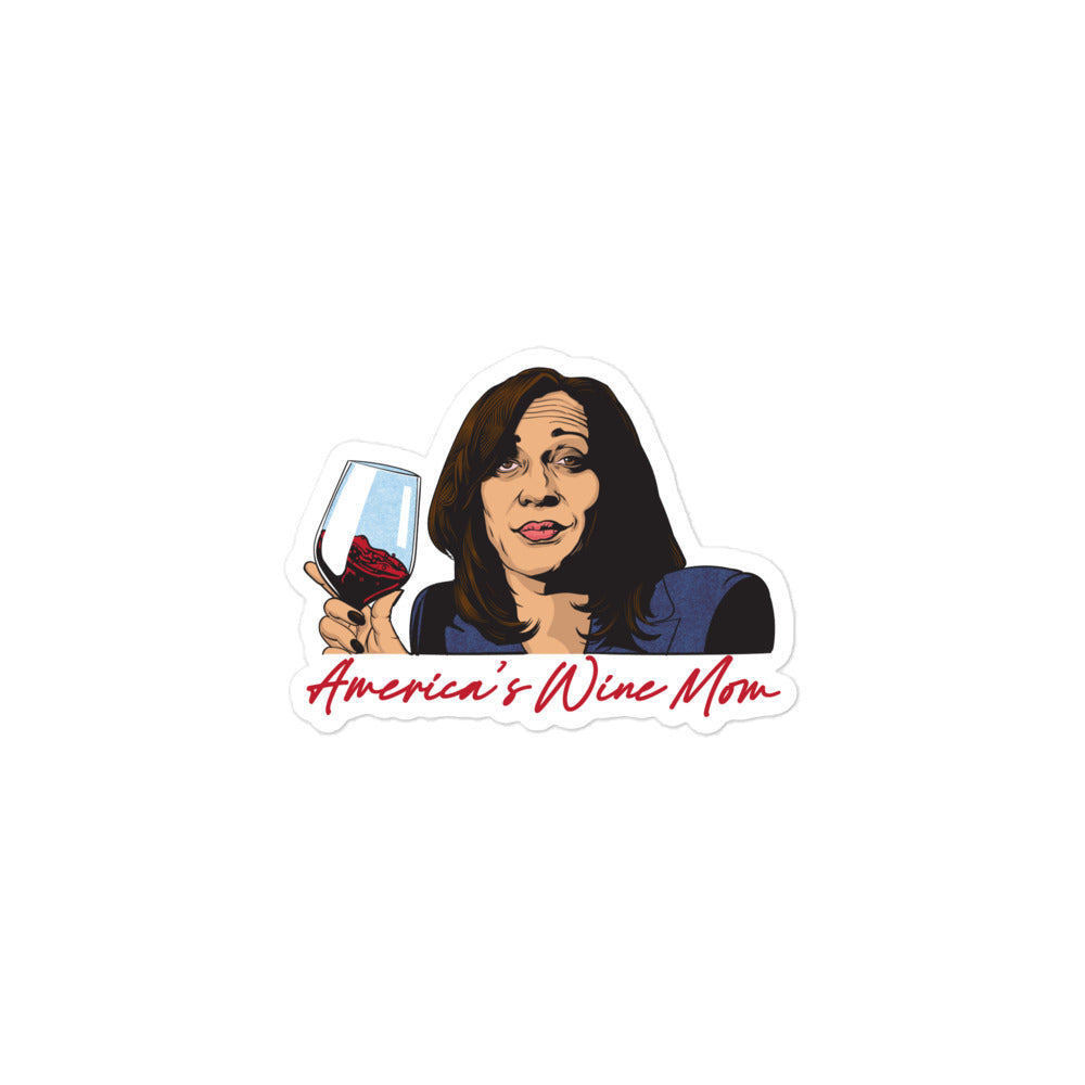 Kamala Harris America's Wine Mom Sticker