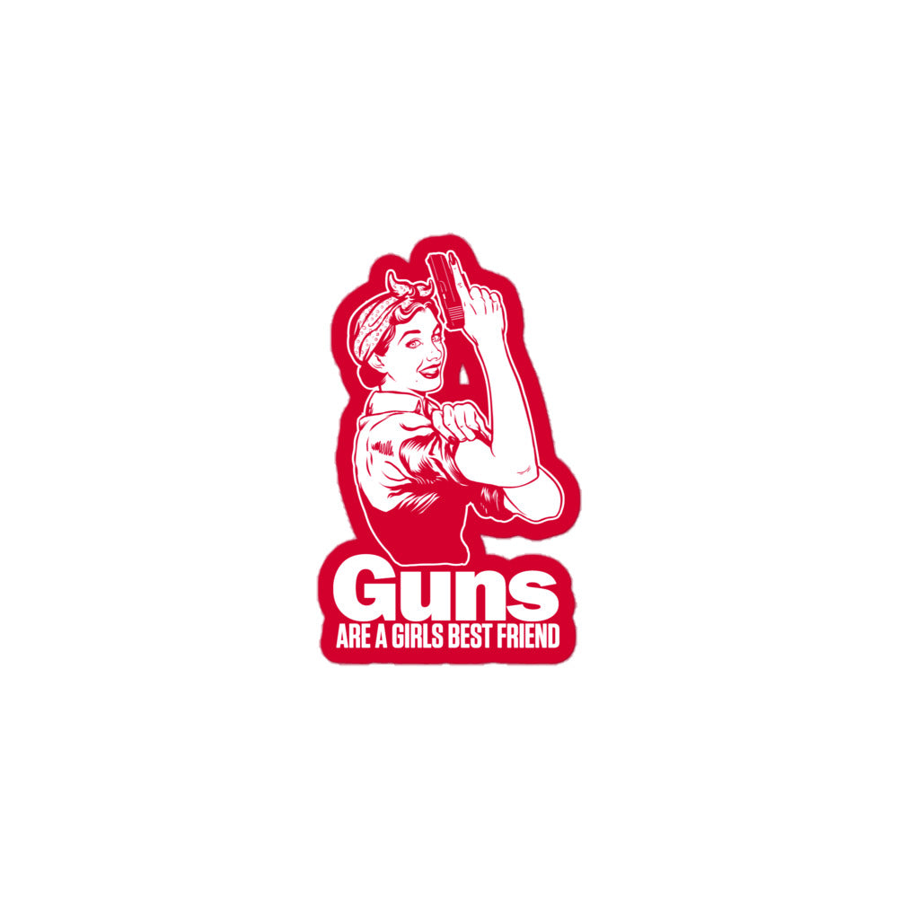 Guns are a Girl&#39;s Best Friend Rosie the Riveter Sticker