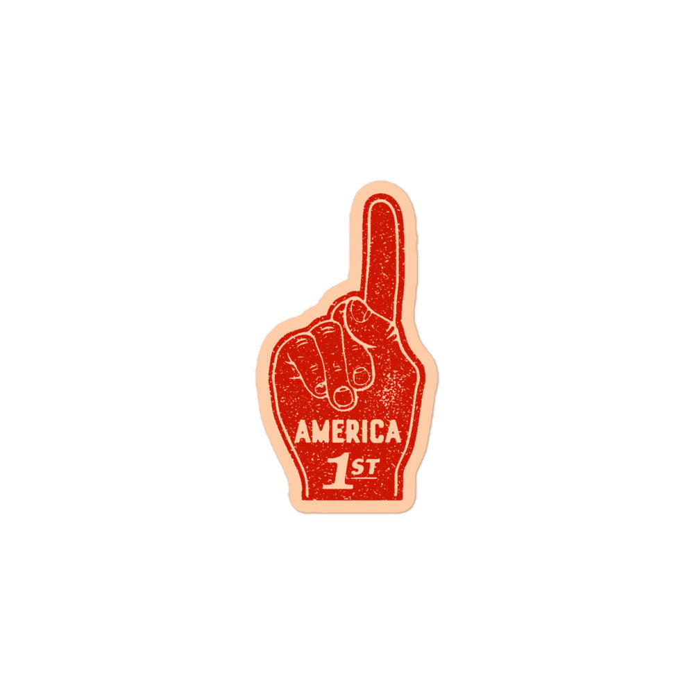 America First Foam Finger Sticker