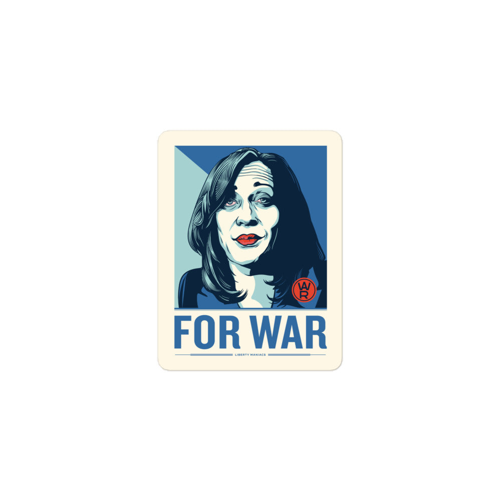 Kamala Harris For War Sticker