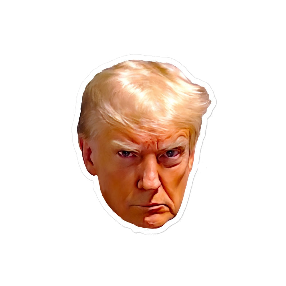 Trump Mugshot Head Sticker