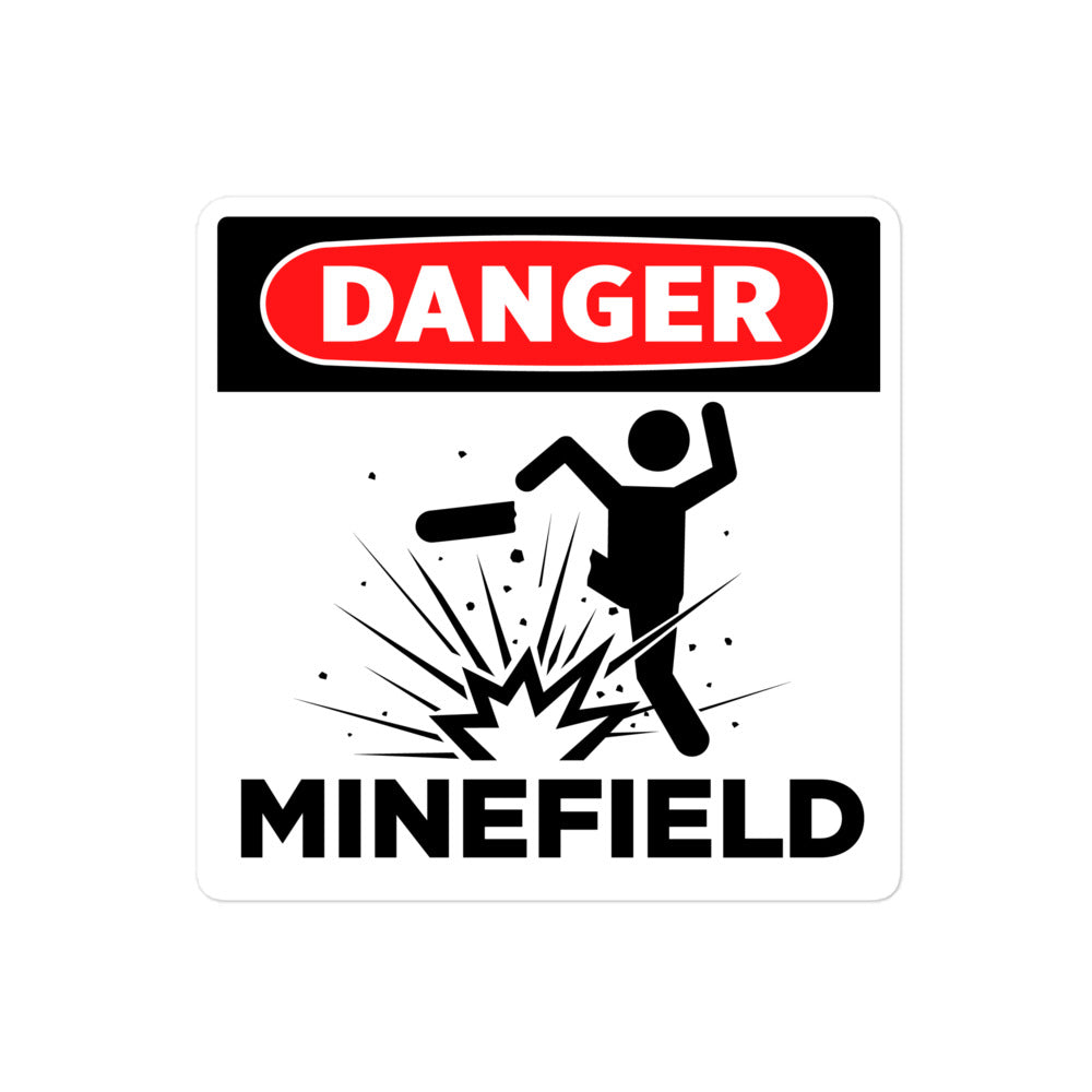Danger Minefield Sticker