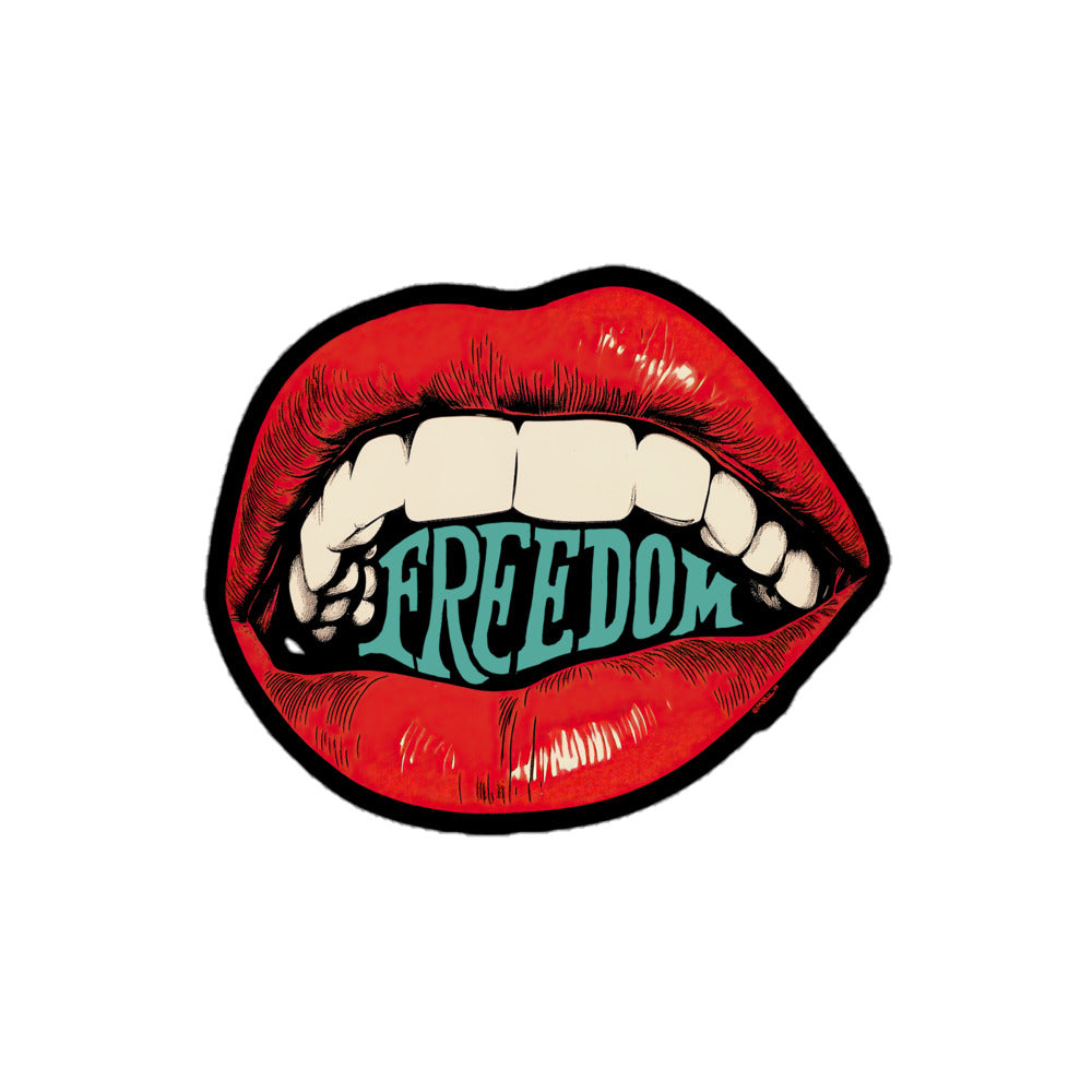 Freedom of Speech Lips Sticker