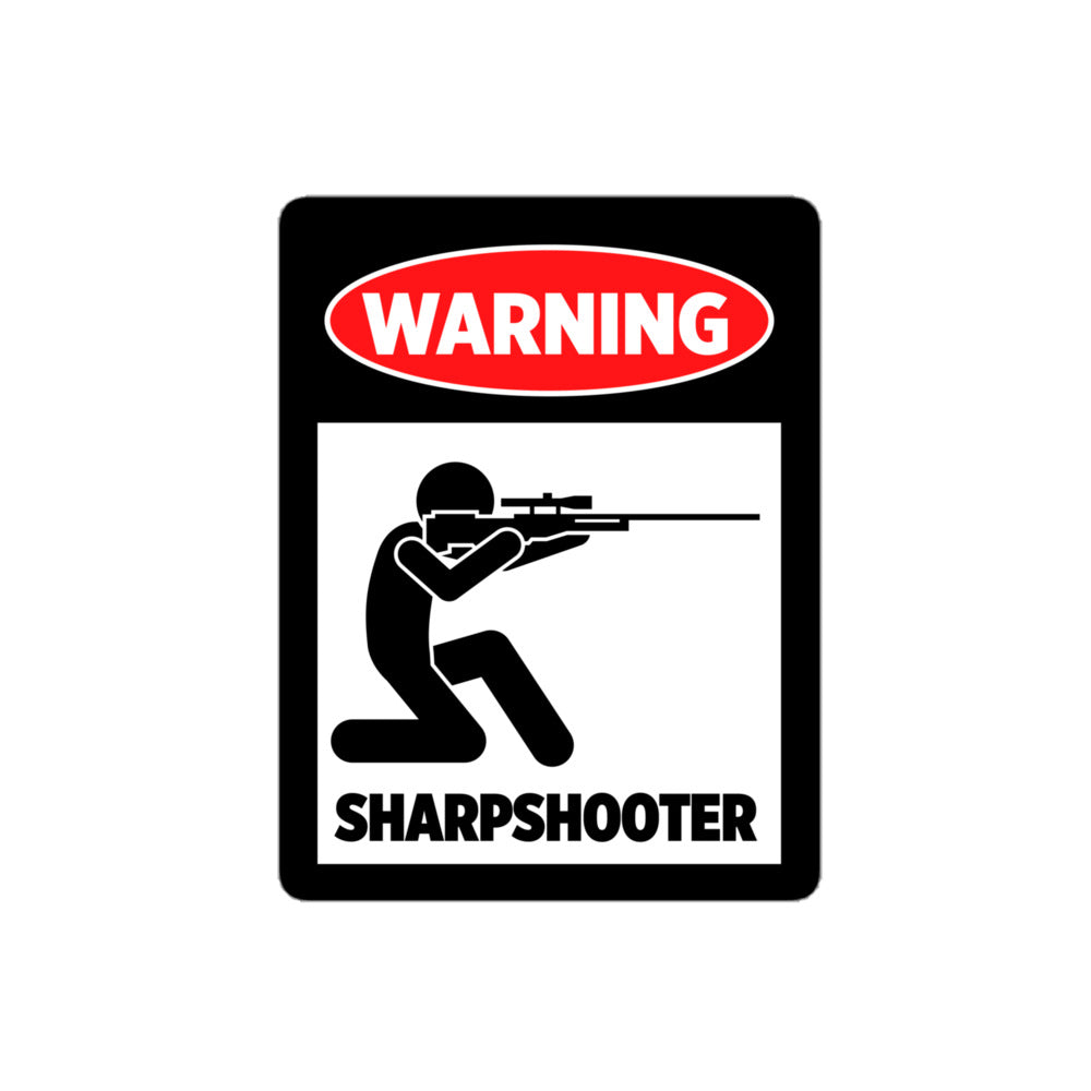 Warning Sharpshooter Sticker