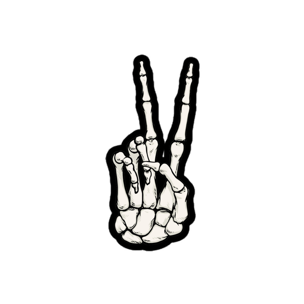 Skeleton Peace Sign Sticker