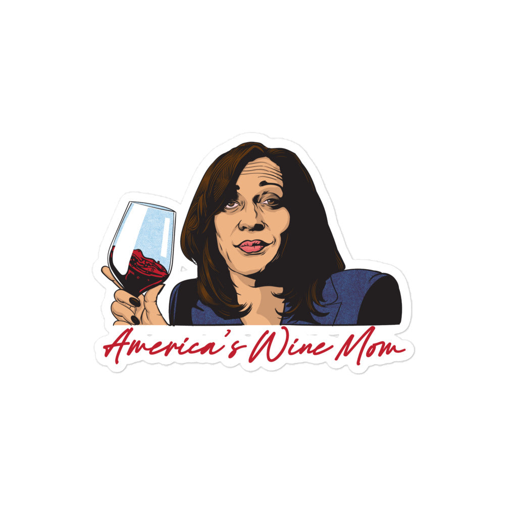 Kamala Harris America's Wine Mom Sticker