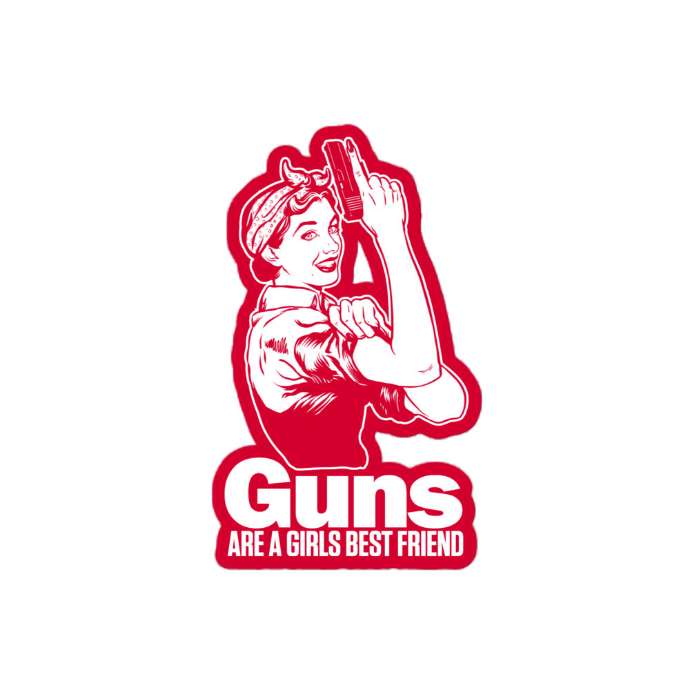 Guns are a Girl&#39;s Best Friend Rosie the Riveter Sticker