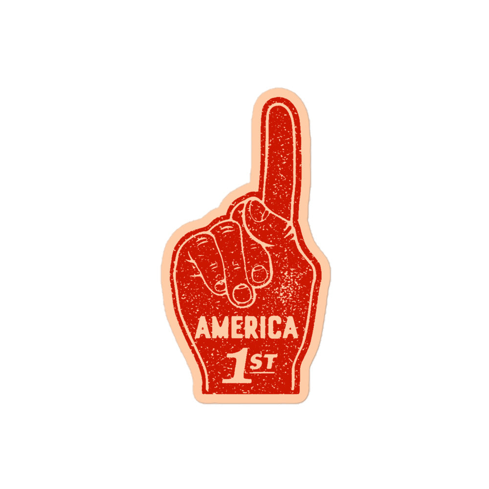 America First Foam Finger Sticker