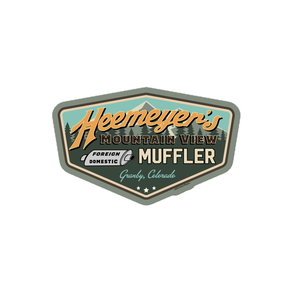 Heemeyer's Mountain View Muffler Sticker