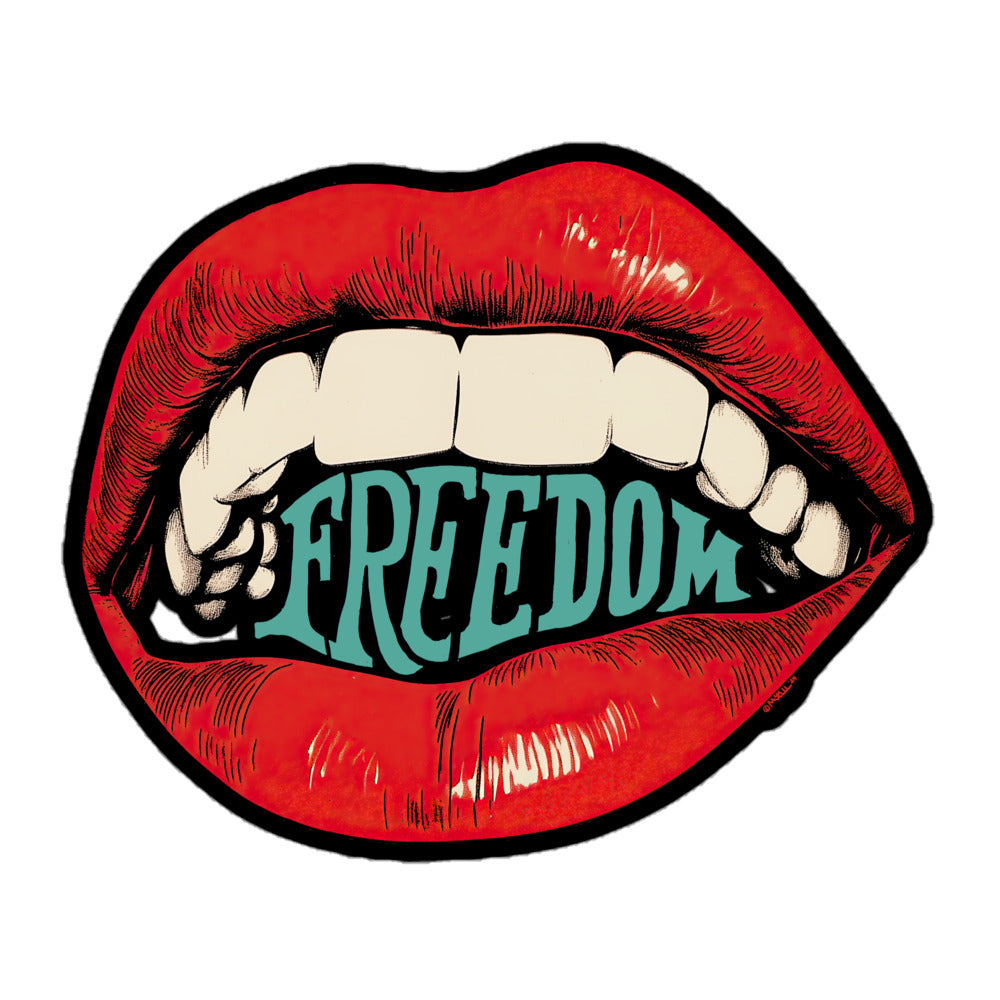 Freedom of Speech Lips Sticker