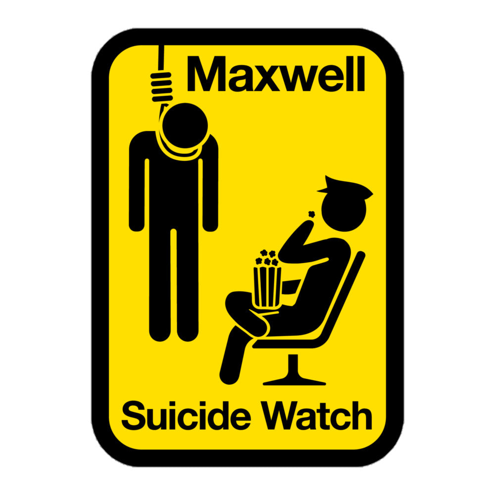 Ghislaine Maxwell Suicide Watch Sticker