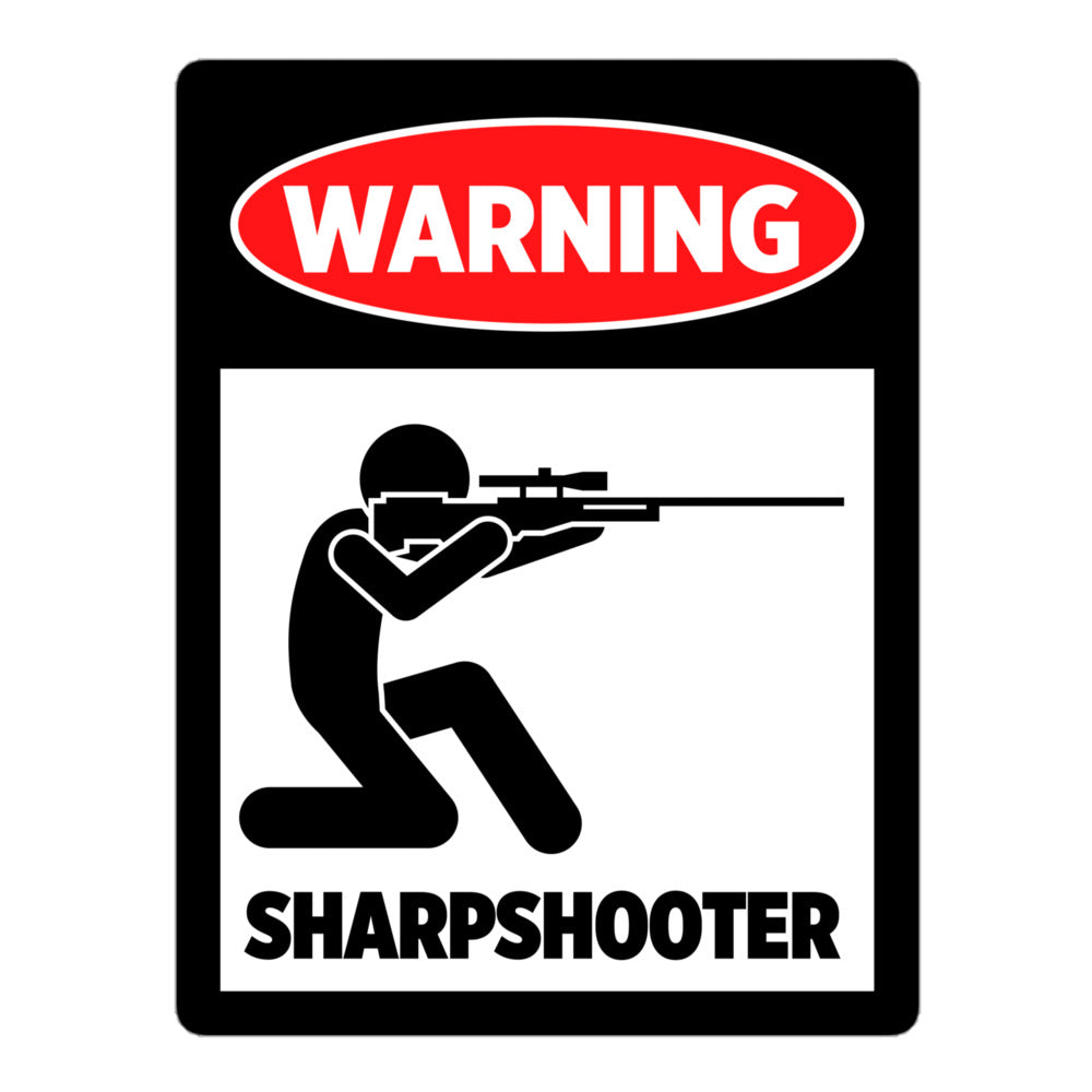 Warning Sharpshooter Sticker