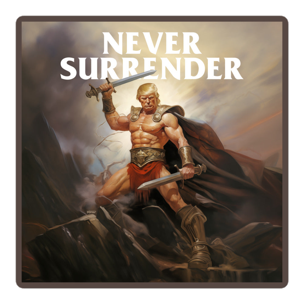 Warrior Trump Never Surrender Sticker