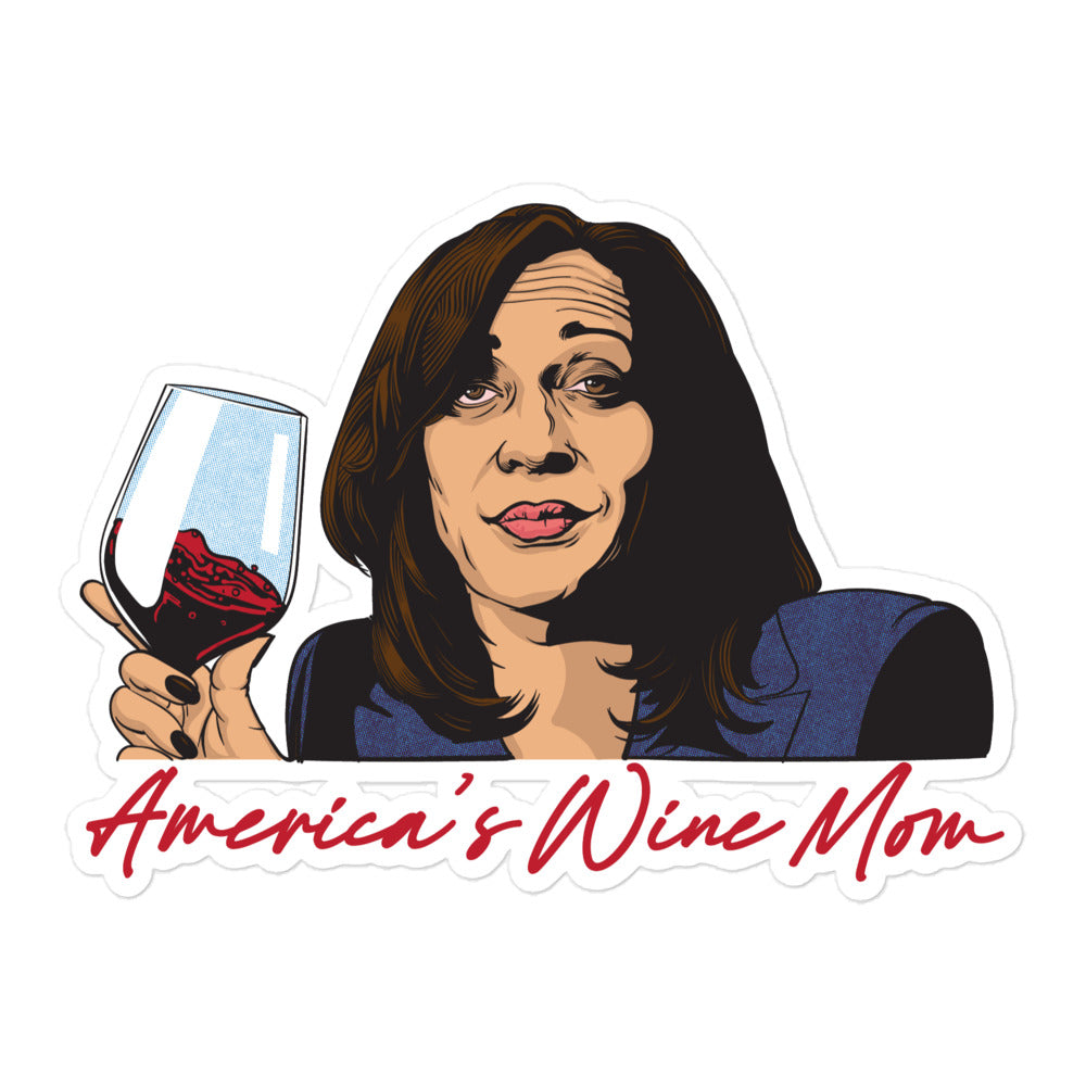 Kamala Harris America&#39;s Wine Mom Sticker