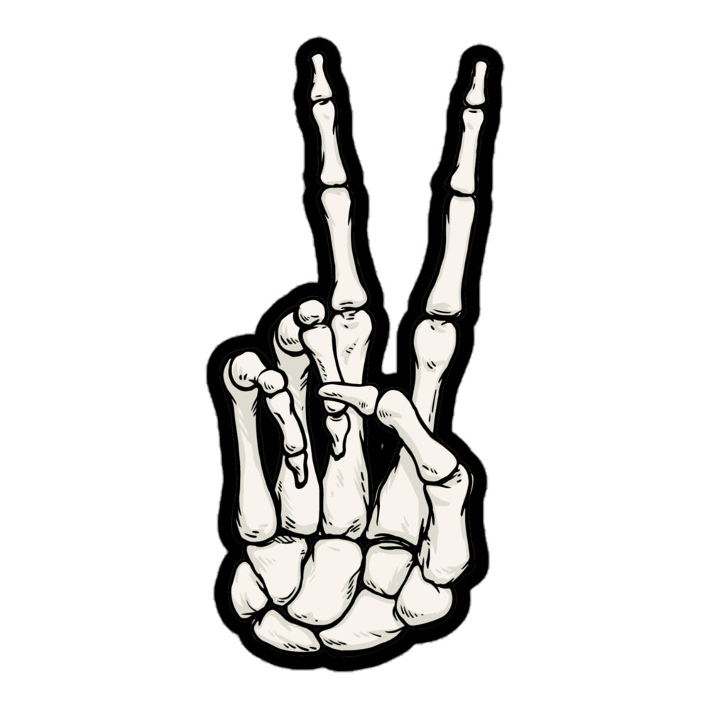 Skeleton Peace Sign Sticker