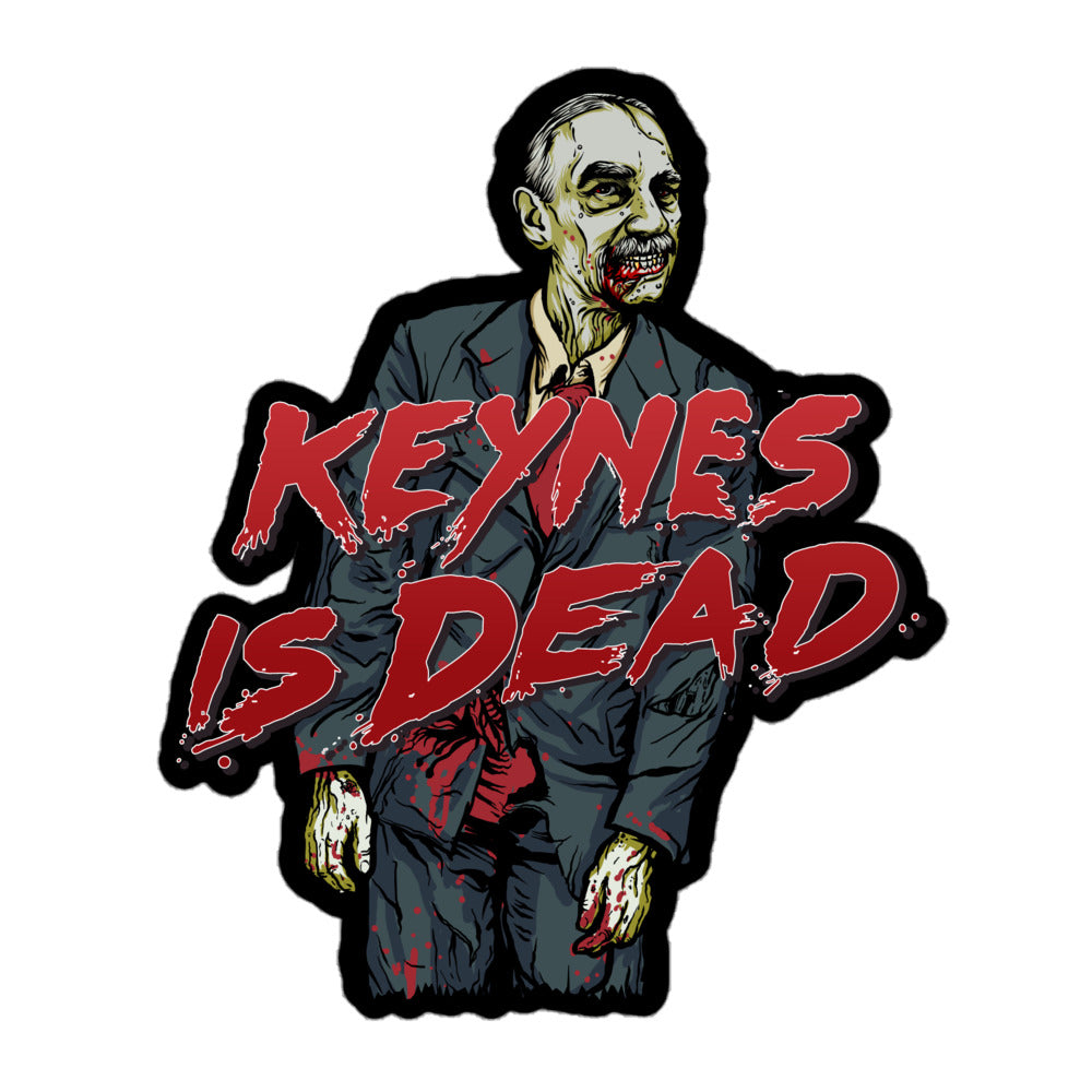 Keynes is Dead Zombie Sticker