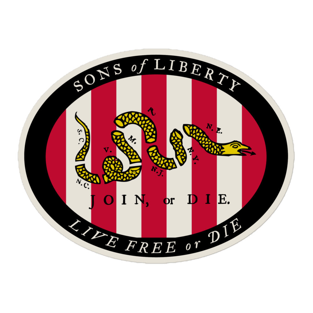 Sons of Liberty Live Free Or Die Sticker