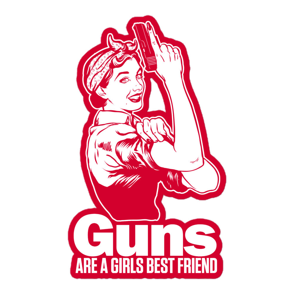 Guns are a Girl&#39;s Best Friend Rosie the Riveter Sticker