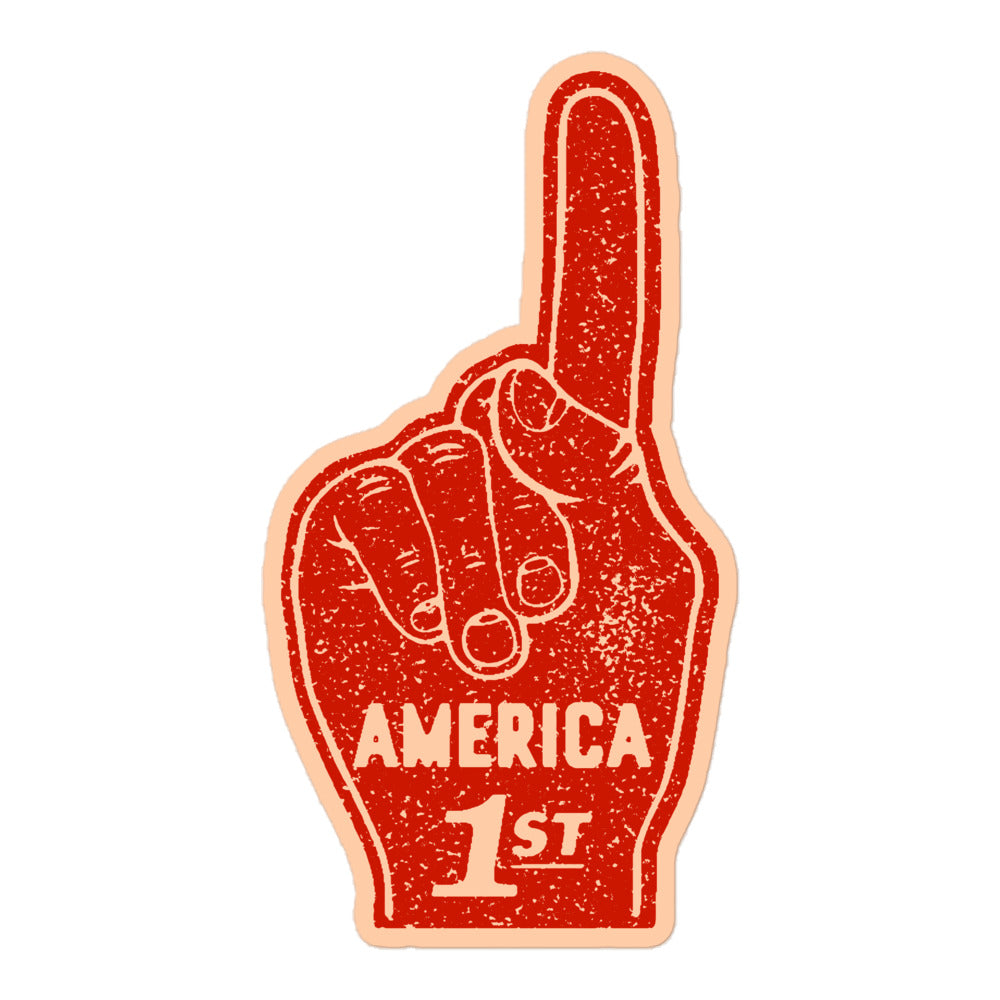 America First Foam Finger Sticker