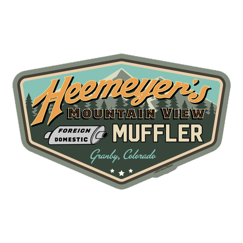 Heemeyer&#39;s Mountain View Muffler Sticker