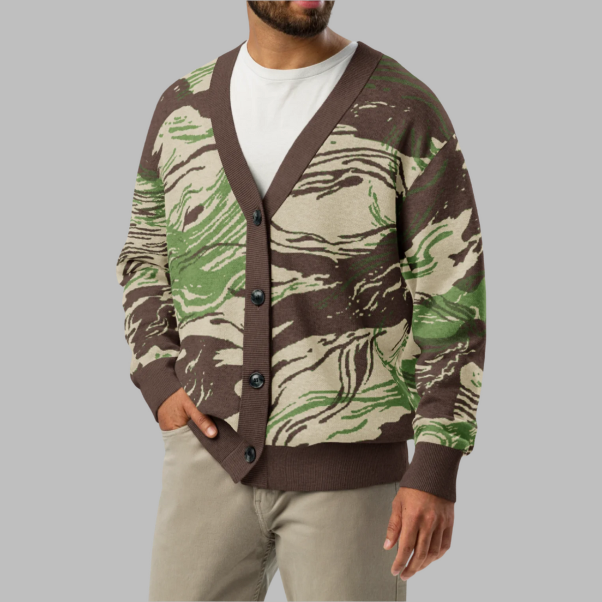 Rhodesian Brushstroke Knitted Cardigan