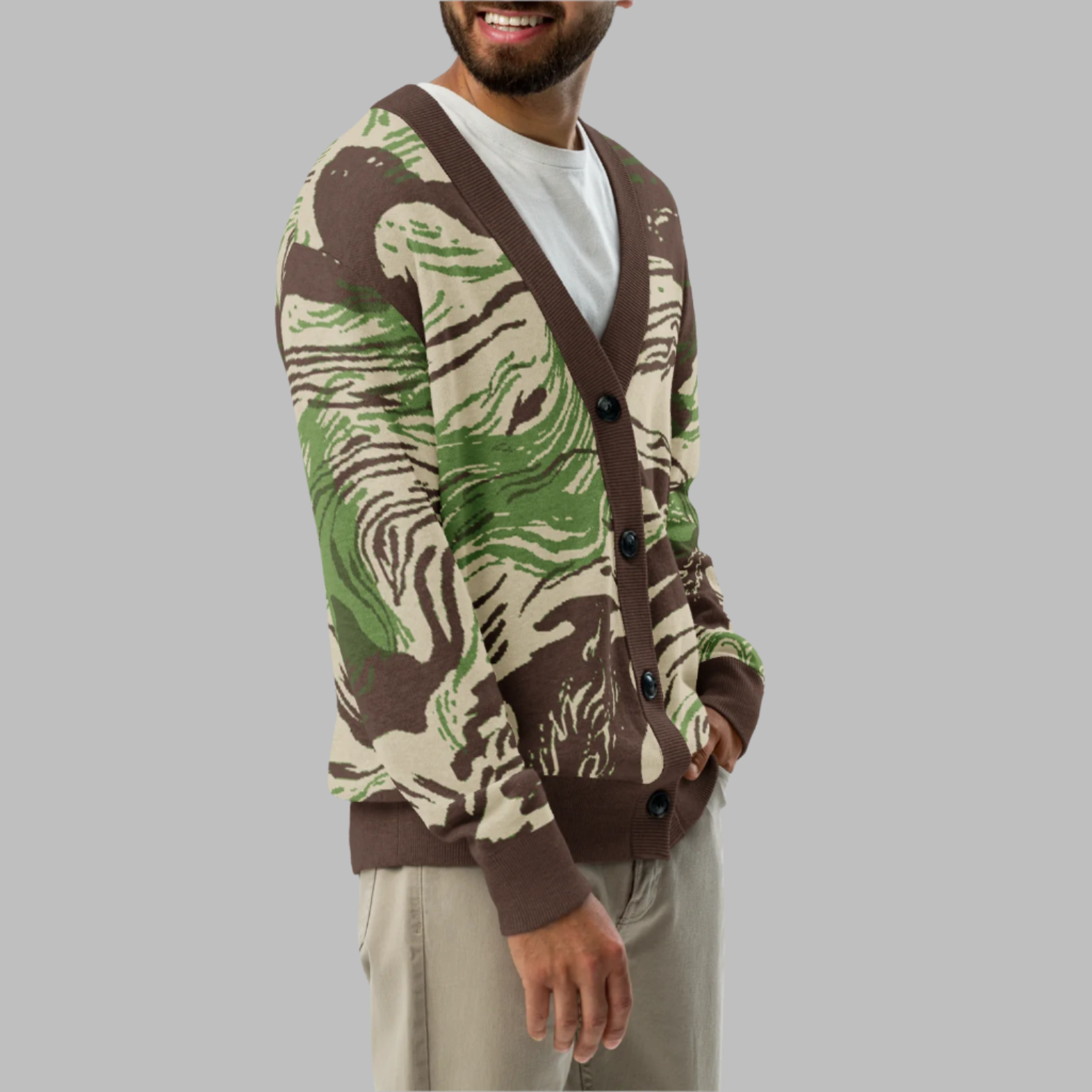 Rhodesian Brushstroke Knitted Cardigan