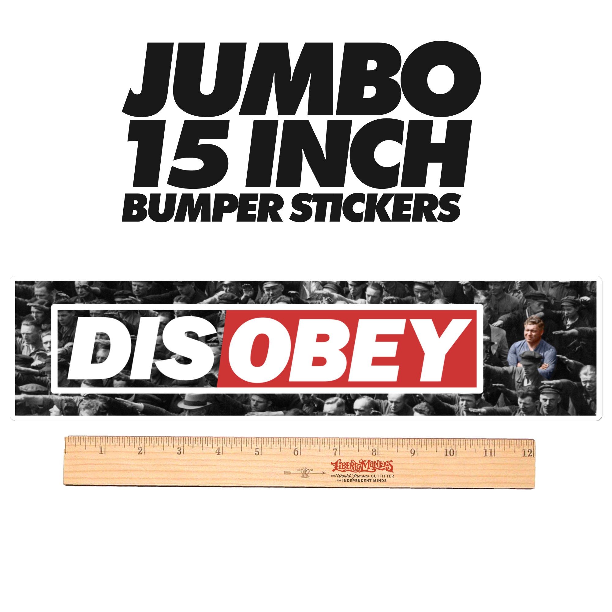 August Landmesser Disobey Bumber Sticker