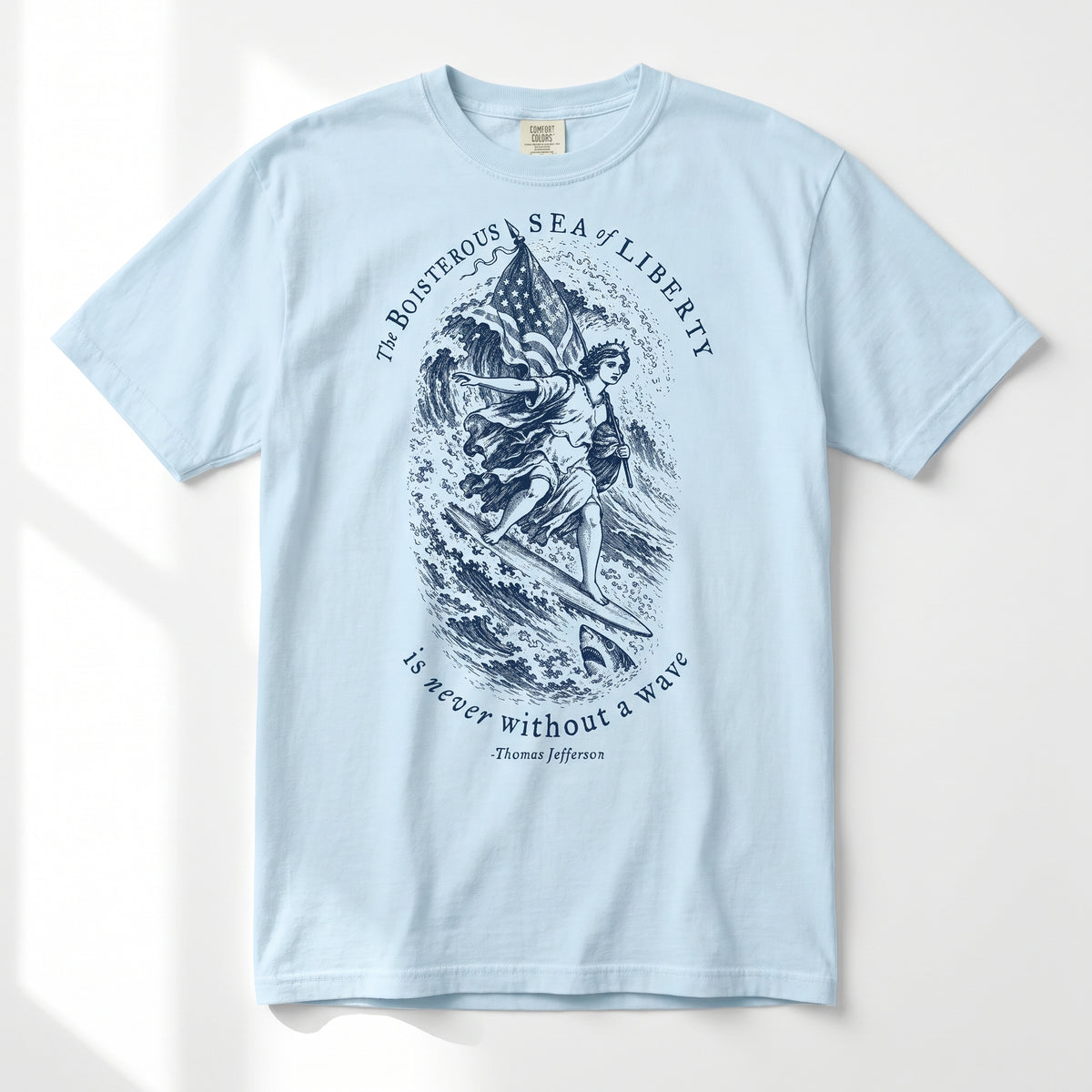 Jefferson Sea of Liberty Quote Heavyweight T-Shirt