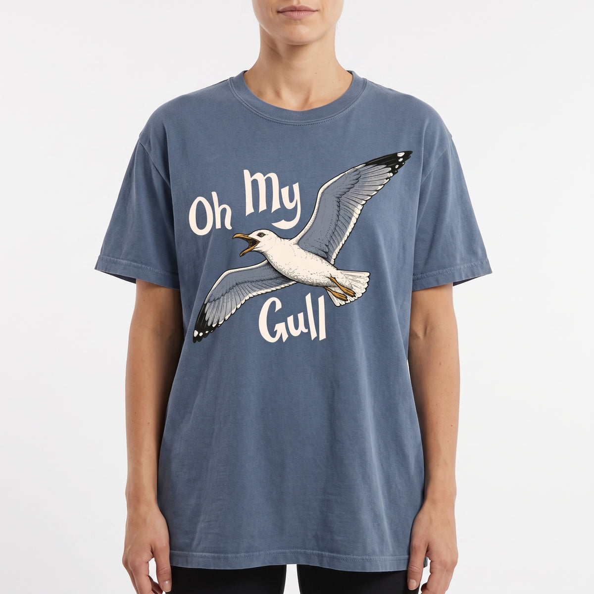 Oh My Gull Women's Heavyweight Garment Dye Boxy Tee