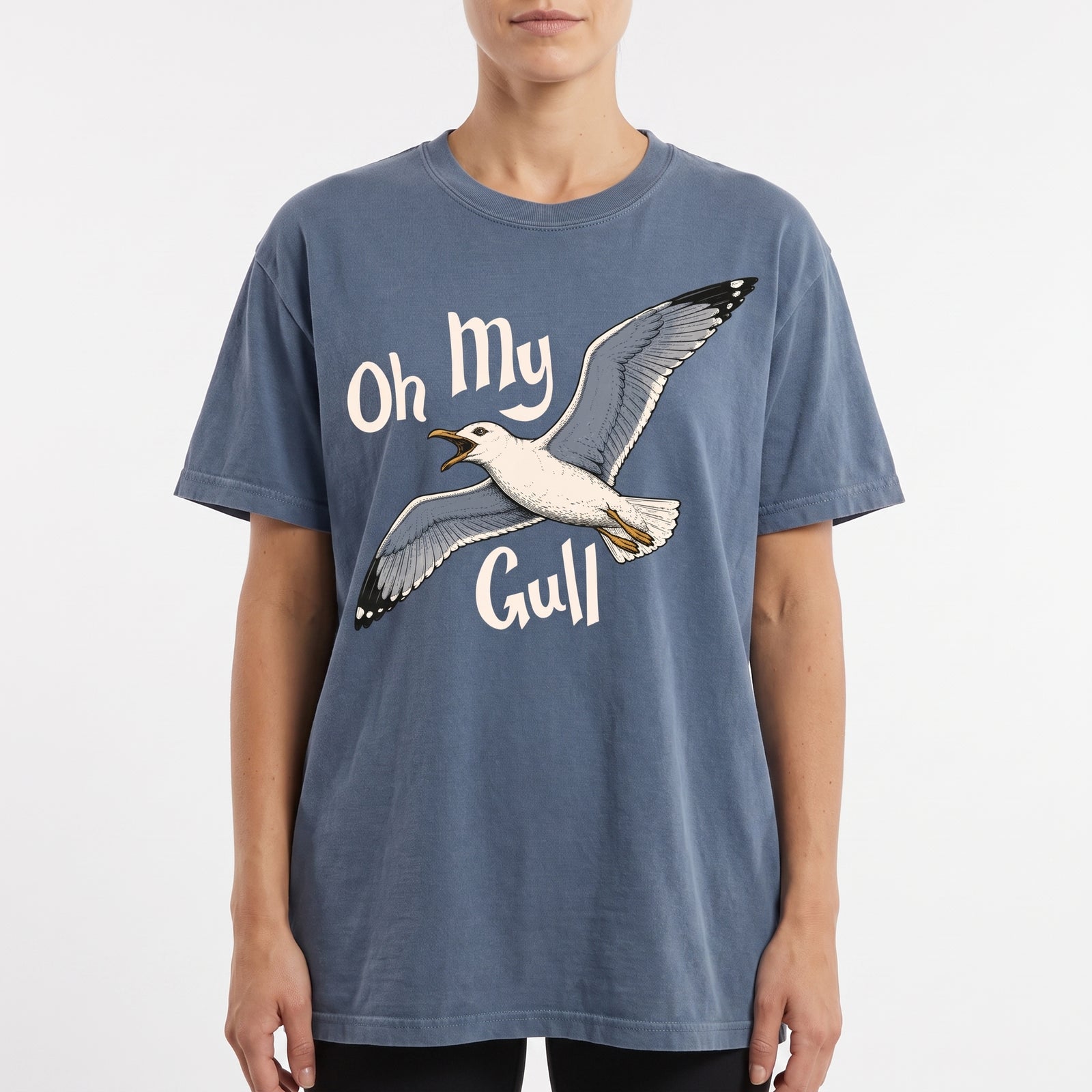 Oh My Gull Women's Heavyweight Garment Dye Boxy Tee