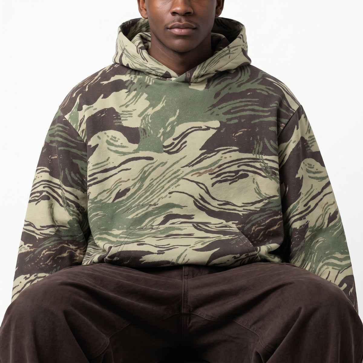 Rhodesian Dapple Brushstroke Oversized Cotton Hoodie