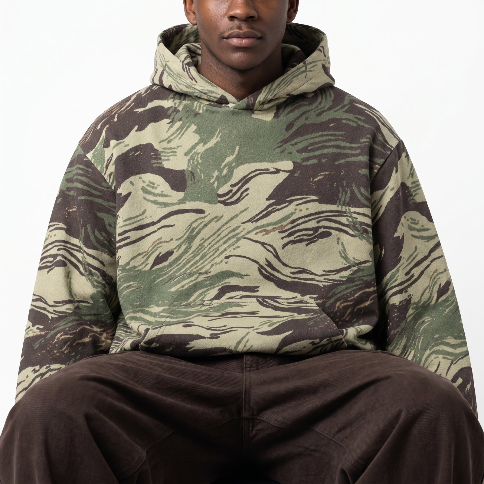 Rhodesian Dapple Brushstroke Oversized Cotton Hoodie