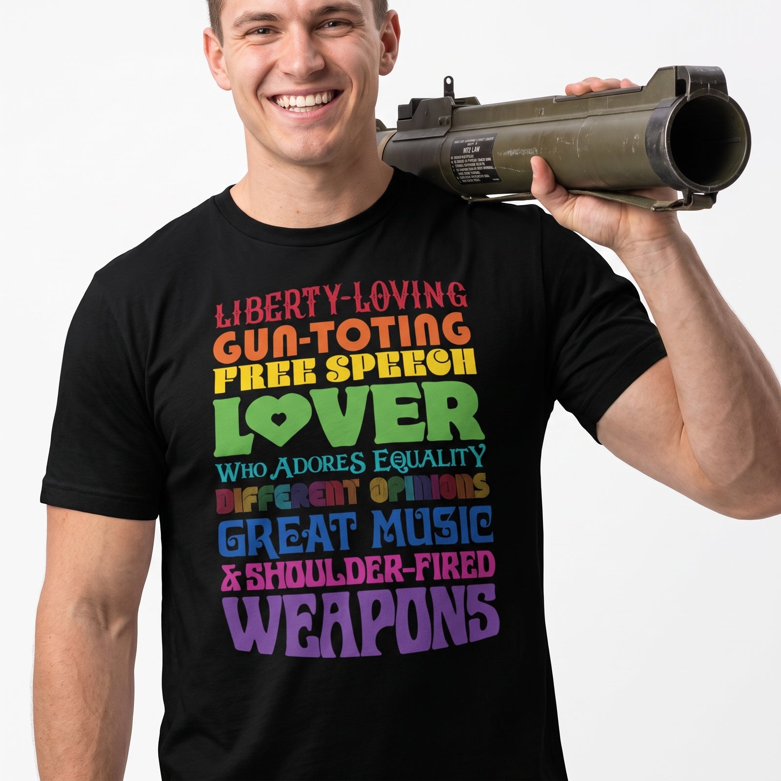 Reasonable Virtue Signaling t-shirt product image with social posturing satire design