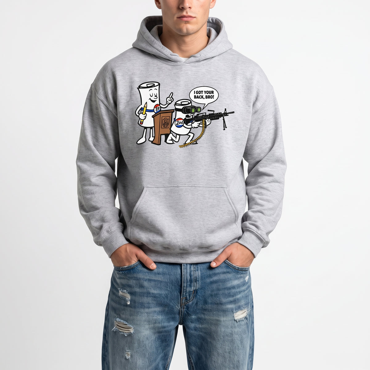 I Got Your Back, Bro 1st &amp; 2nd Amendment Tactical Buddy Hoodie