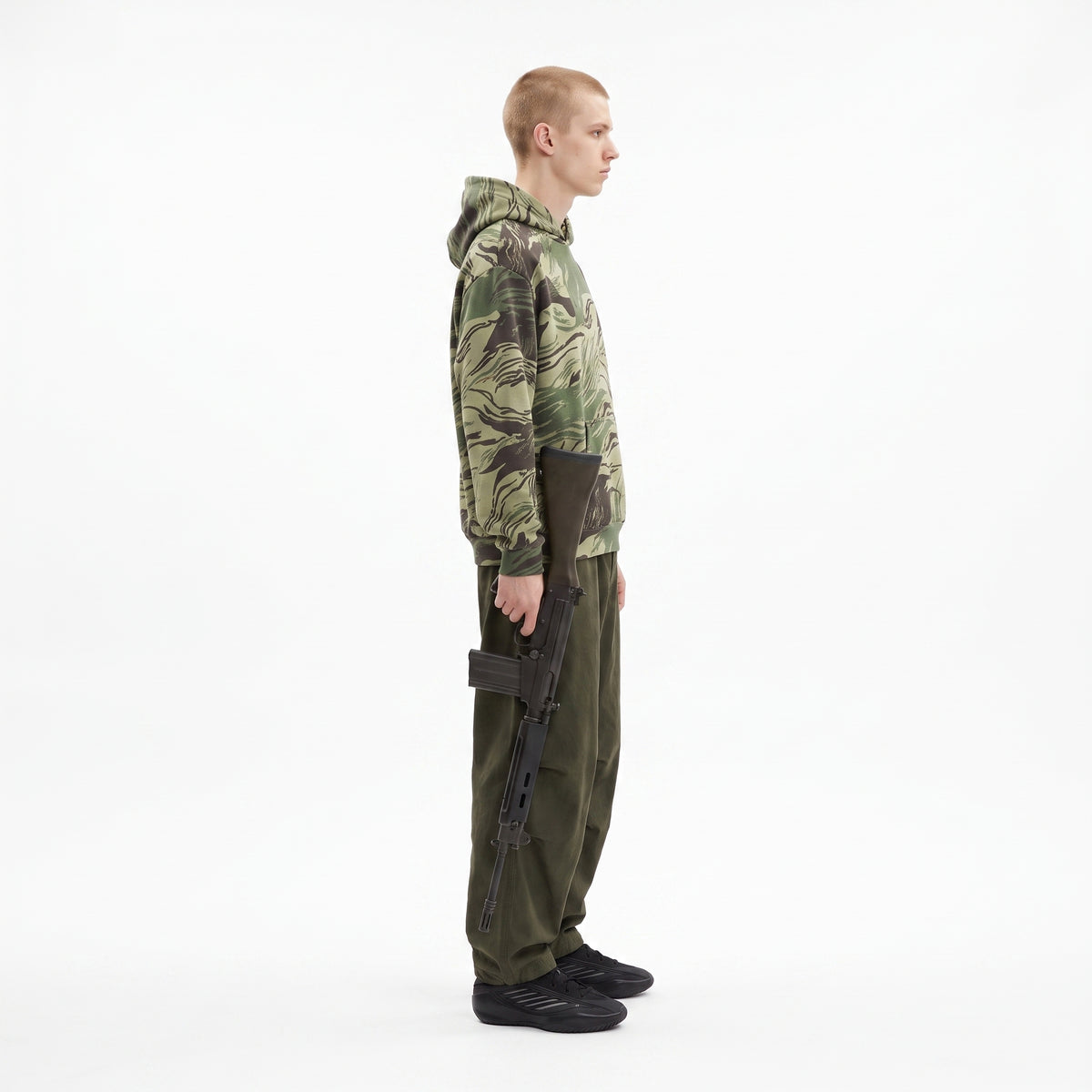 Rhodesian Dapple Brushstroke Oversized Cotton Hoodie