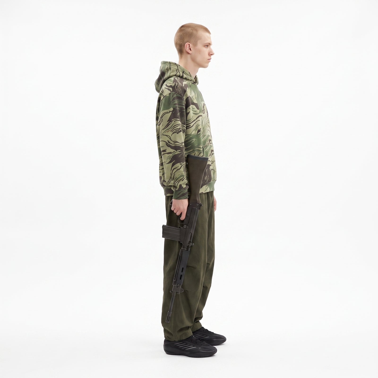 Rhodesian Dapple Brushstroke Oversized Cotton Hoodie