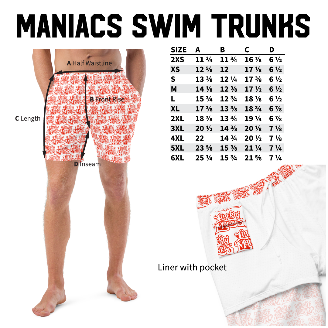 Great Waves Men's Swim Trunks
