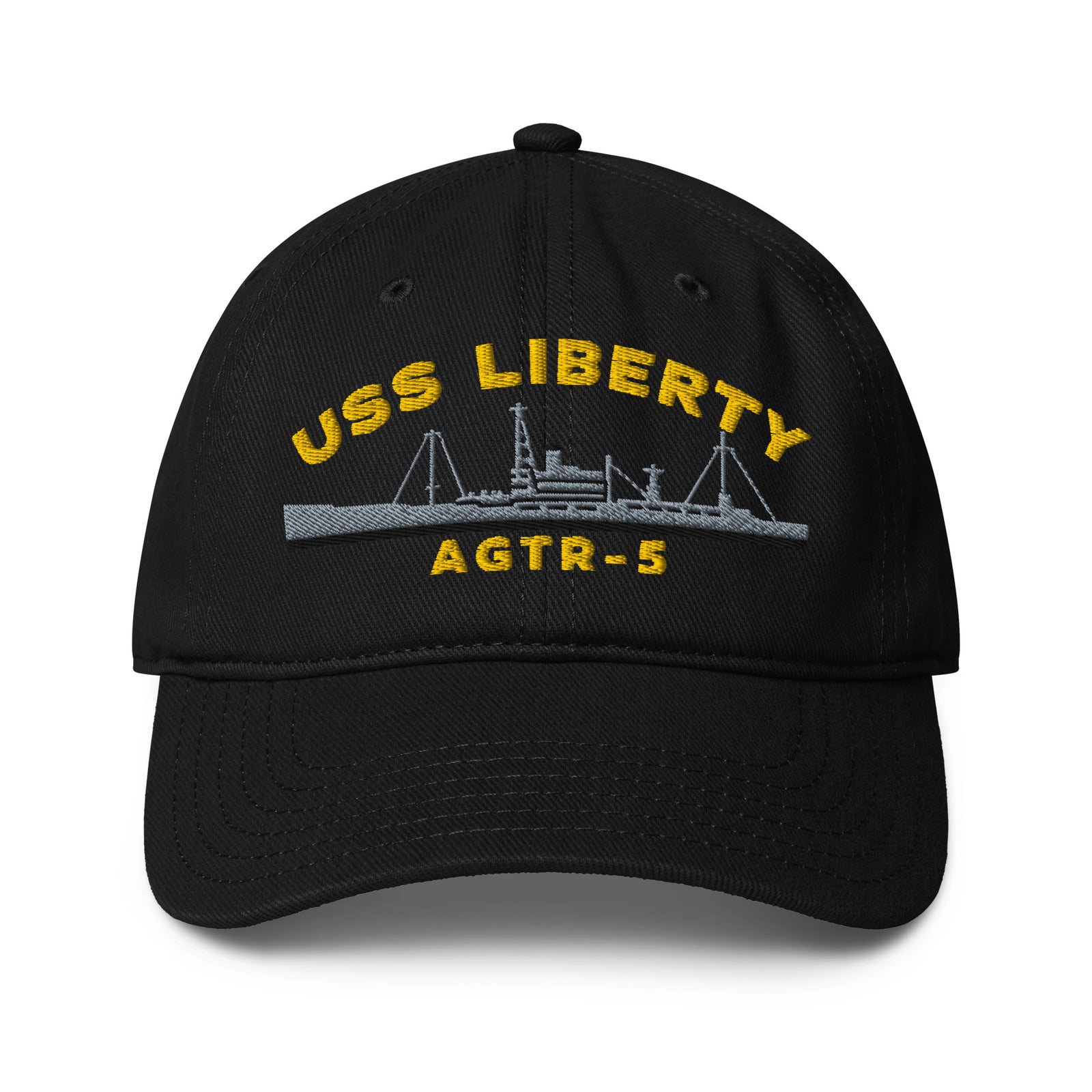 USS Liberty AGTR-5 Embroidered Low-Profile black Cap