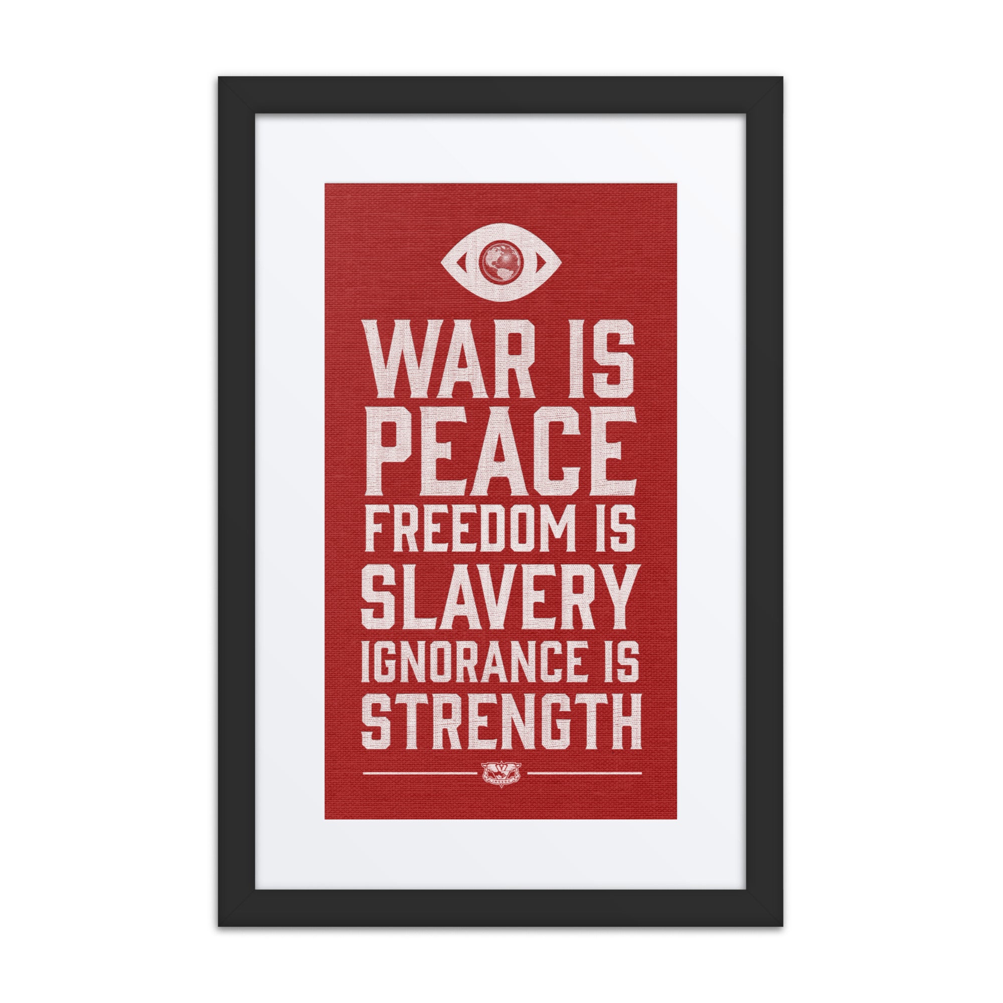 War Is Peace 1984 Matted Framed Art Print